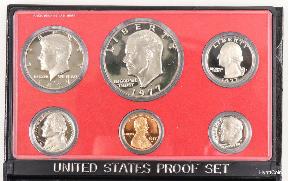 1977 U.S. Mint Proof Set in Mint Envelope Hyatt Coins