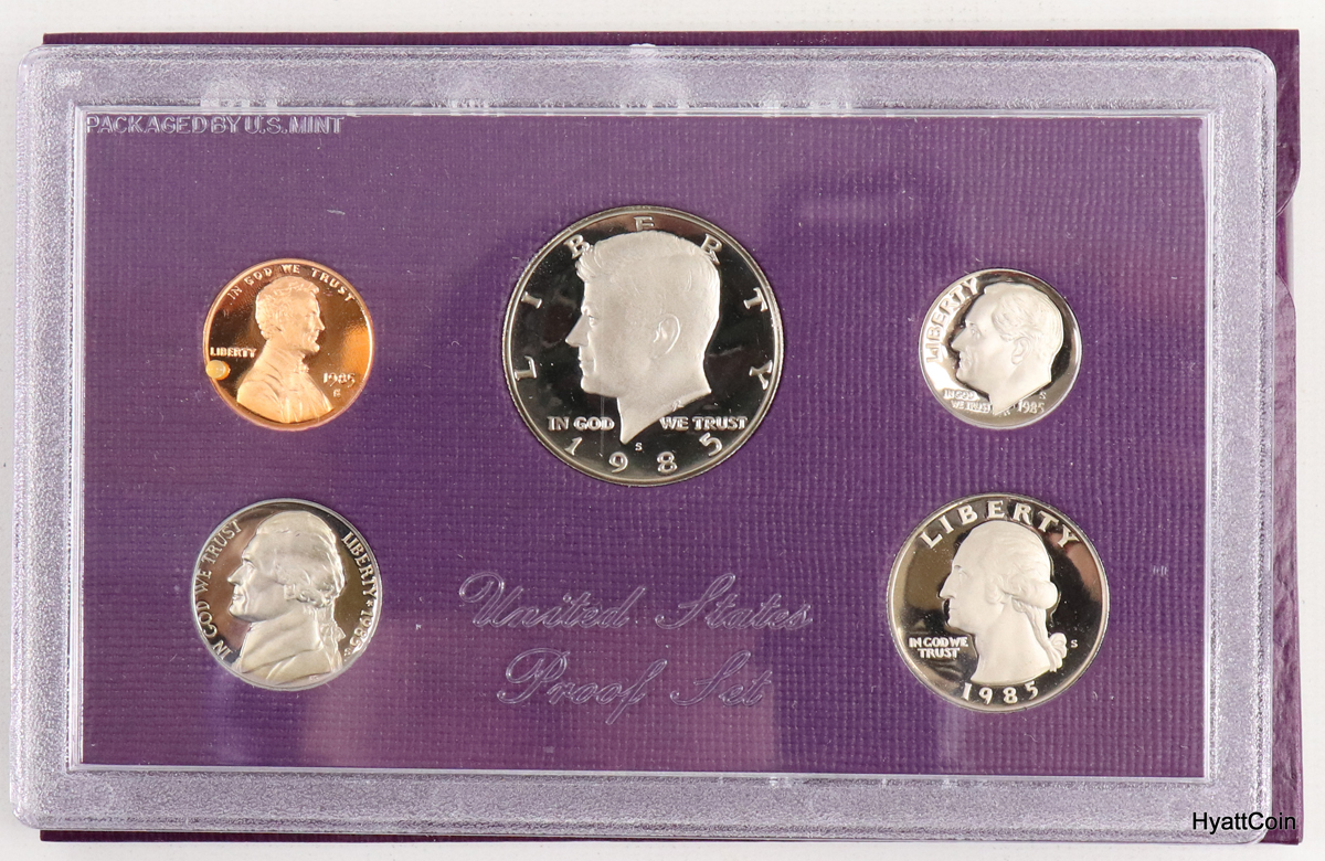 1985 U.S. Mint Proof Set in Mint Box Hyatt Coins