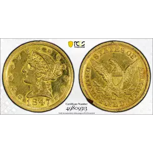 1847-D $5 (2)