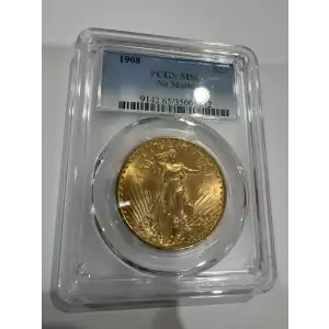 1908 $20 No Motto