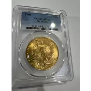 1908 $20 No Motto