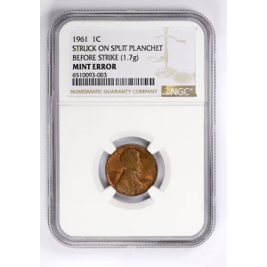 1961 STRUCK ON SPLIT PLANCHET BEFORE STRIKE (1.7g) RB (3)