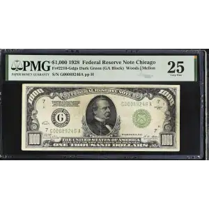 $1,000 1928  High Denomination Notes 2210-G (2)
