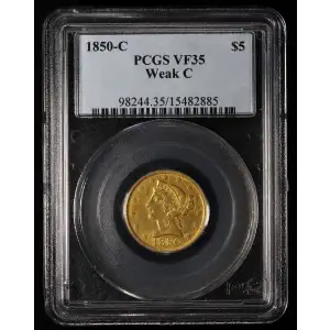 1850-C $5 Weak C (2)