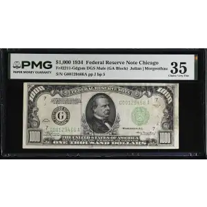 $1,000 1934  High Denomination Notes 2211-G (2)