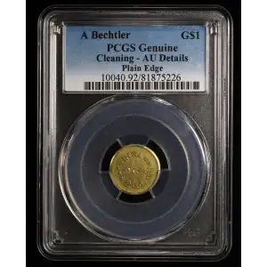 (1842-50) G$1 A. Bechtler 27 Grains, 21 Carat PE (3)